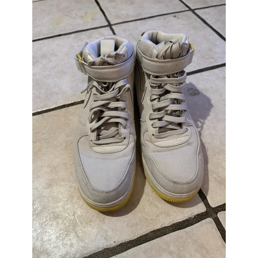 Nike Air Force 1 Mid Canvas‎ Desert Sand ... ah6770-002 Men's 11